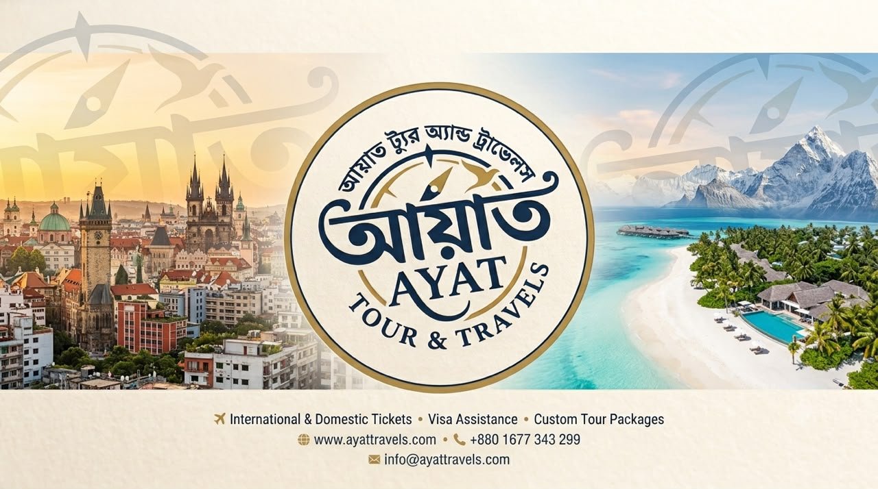 Ayat Travels Banner – International Tickets, Visa Assistance